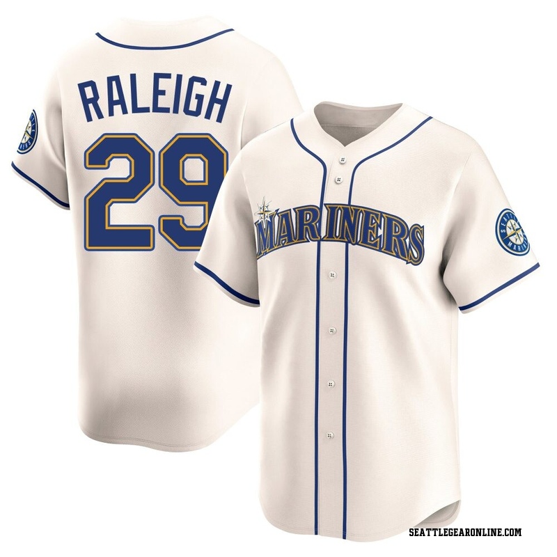 Cal Raleigh Youth Seattle Mariners Alternate Jersey - Cream Limited