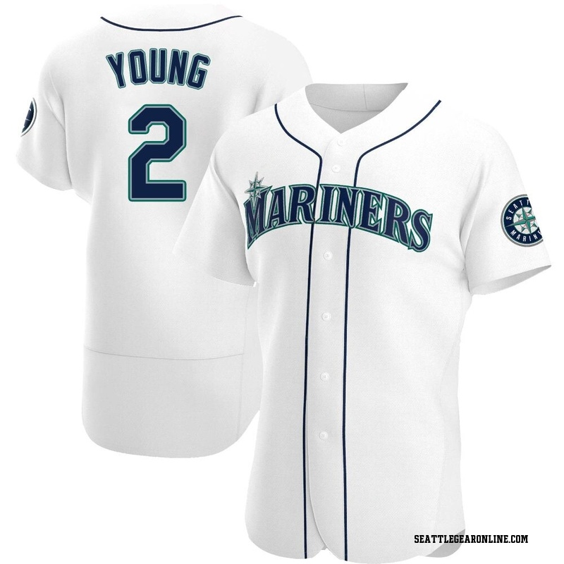 Cole Young Men's Seattle Mariners Home Jersey - White Authentic