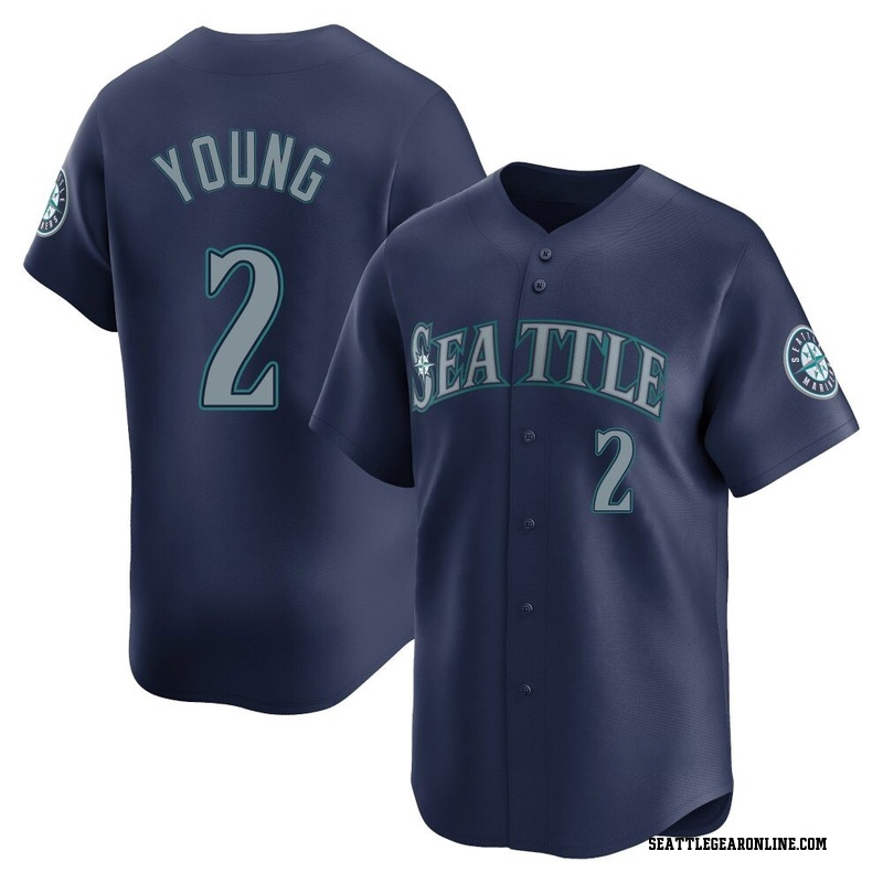 Cole Young Men's Seattle Mariners Road Jersey - Navy Limited