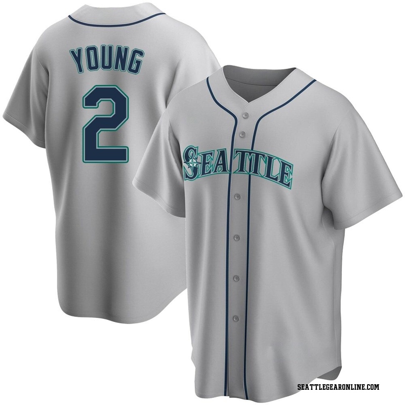 Cole Young Youth Seattle Mariners Road Jersey - Gray Replica