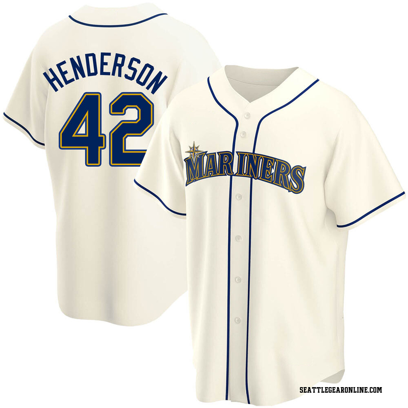 Dave Henderson Men's Seattle Mariners Alternate Jersey - Cream Replica