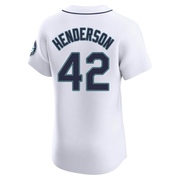 Dave Henderson Men's Seattle Mariners Home Jersey - White Elite