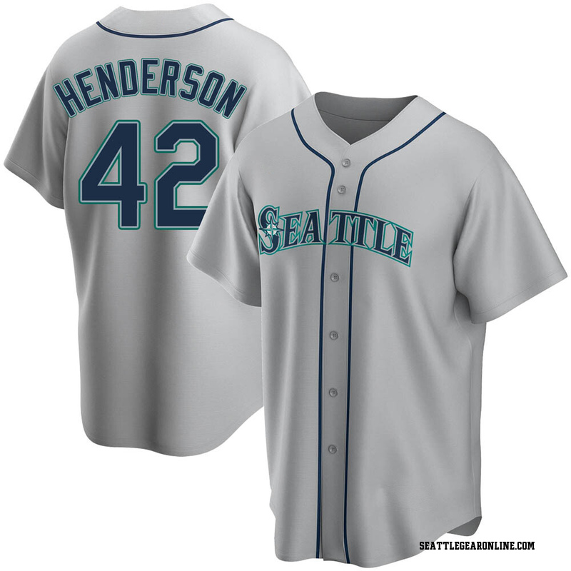 Dave Henderson Men's Seattle Mariners Road Jersey - Gray Replica