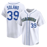 Donovan Solano Youth Seattle Mariners Throwback Cooperstown Collection Jersey - White Limited