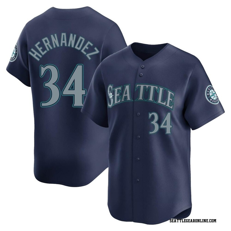 Felix Hernandez Men's Seattle Mariners Road Jersey - Navy Limited