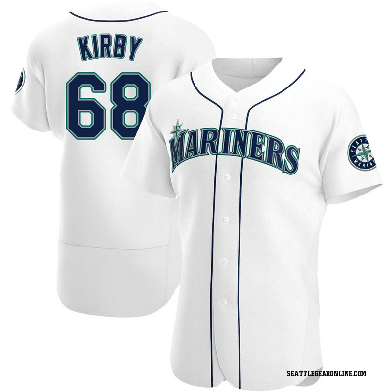 George Kirby Men's Seattle Mariners Home Jersey - White Authentic