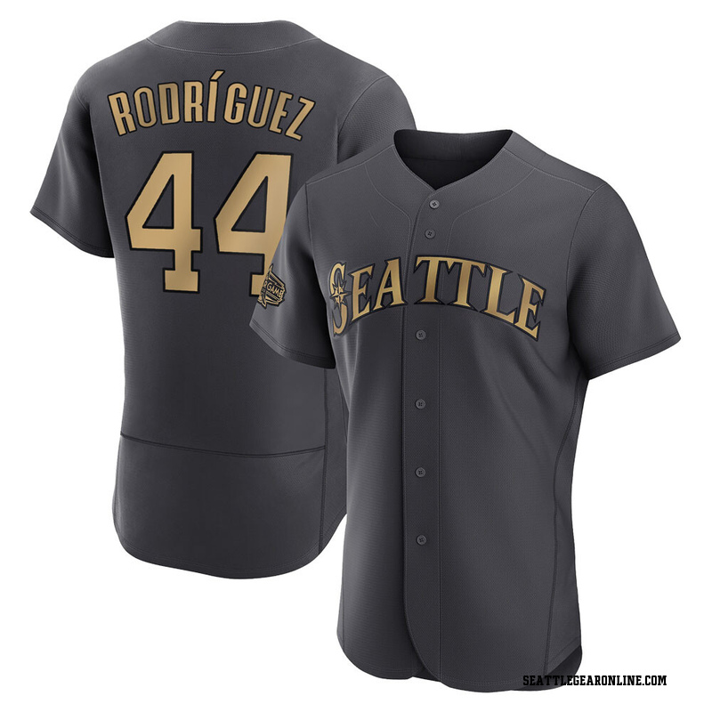 Julio Rodriguez #44 Seattle Mariners Cream Cool Base Jersey.