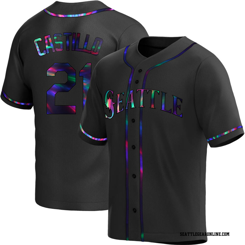 Luis Castillo Men's Seattle Mariners Alternate Jersey Black
