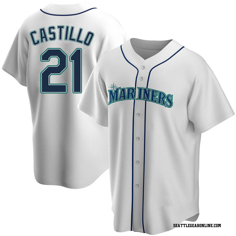 Luis Castillo Men's Seattle Mariners Alternate Jersey Black