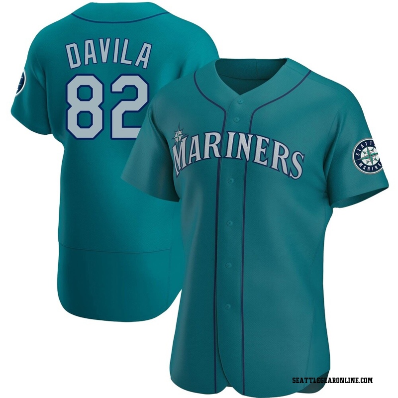 Nick Davila Men's Seattle Mariners Alternate Jersey - Aqua Authentic