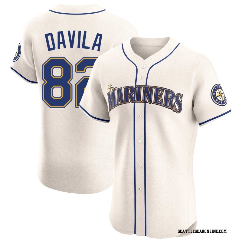 Nick Davila Men's Seattle Mariners Alternate Jersey - Cream Elite