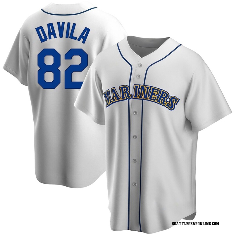 Nick Davila Men's Seattle Mariners Home Cooperstown Collection Jersey - White Replica