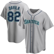 Nick Davila Men's Seattle Mariners Road Jersey - Gray Replica