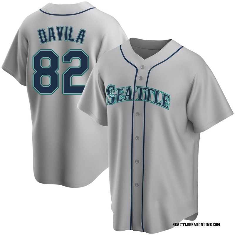 Nick Davila Men's Seattle Mariners Road Jersey - Gray Replica