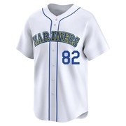 Nick Davila Men's Seattle Mariners Throwback Cooperstown Collection Jersey - White Limited