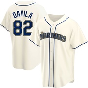 Nick Davila Youth Seattle Mariners Alternate Jersey - Cream Replica
