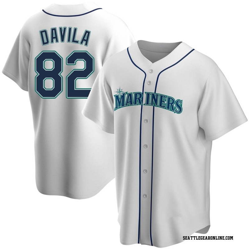 Nick Davila Youth Seattle Mariners Home Jersey - White Replica