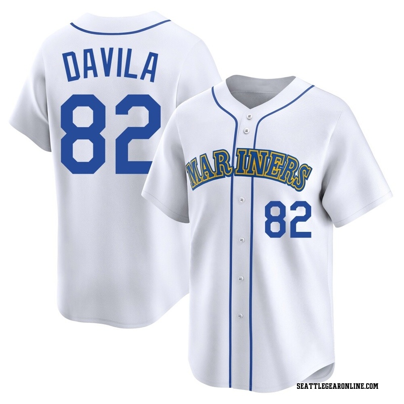 Nick Davila Youth Seattle Mariners Throwback Cooperstown Collection Jersey - White Limited