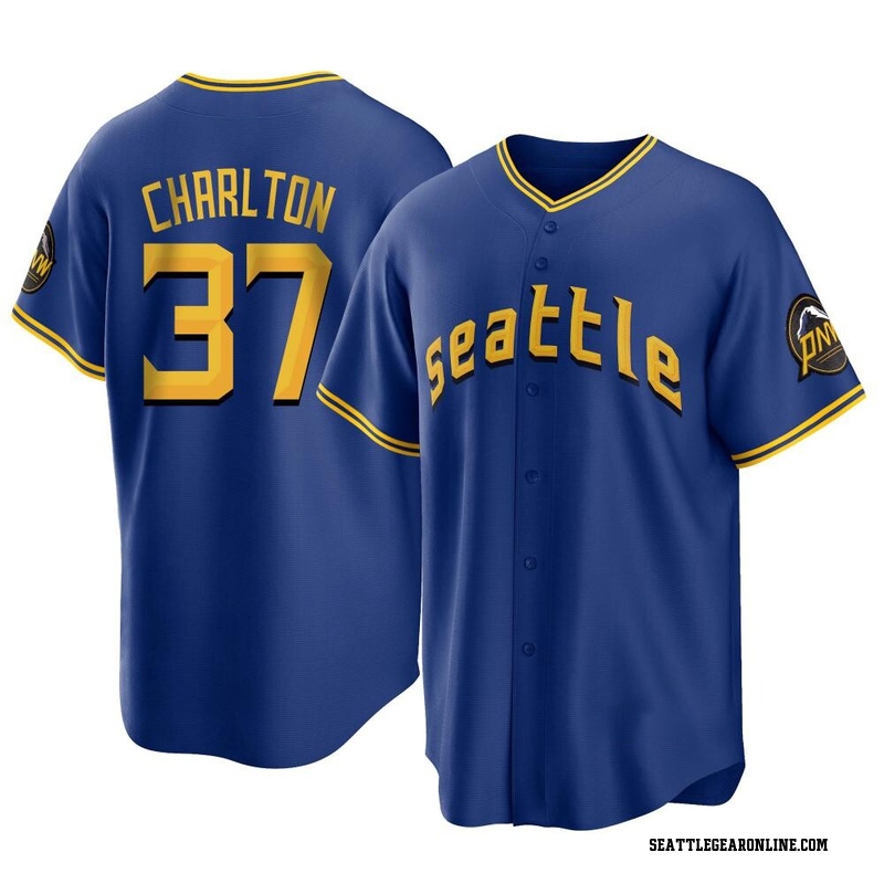 Norm Charlton Youth Seattle Mariners 2023 City Connect Jersey Royal