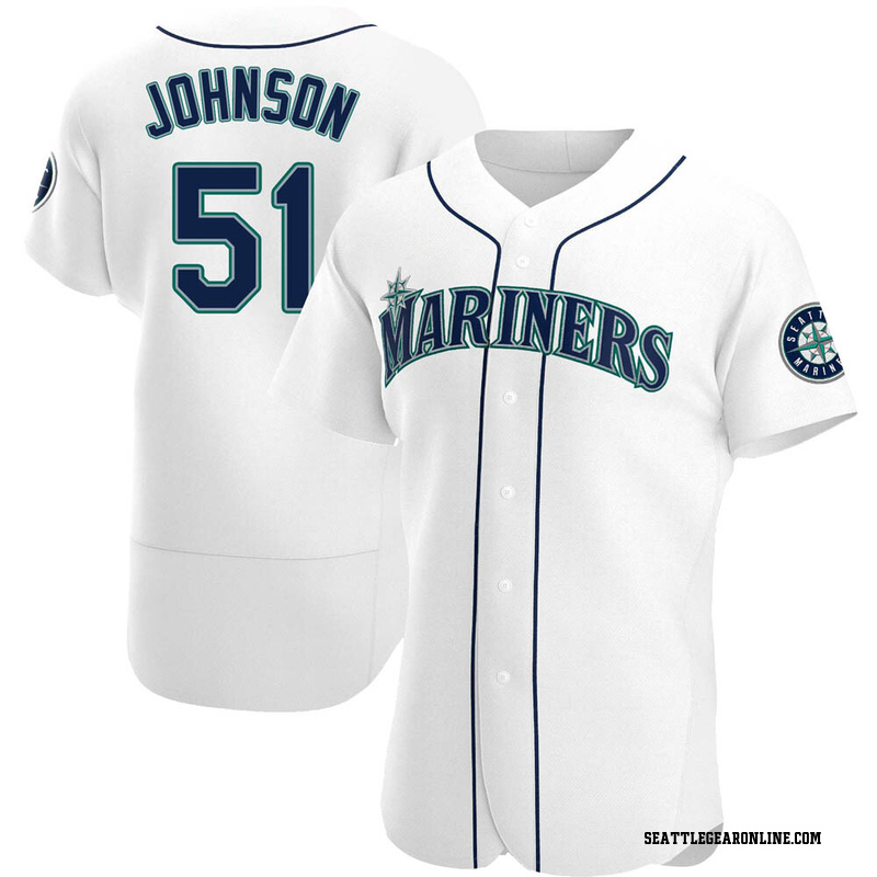 Randy Johnson Men's Seattle Mariners Home Jersey - White Authentic