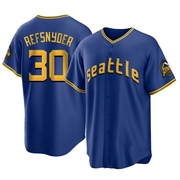 Rob Refsnyder Men's Seattle Mariners 2023 City Connect Jersey - Royal Replica