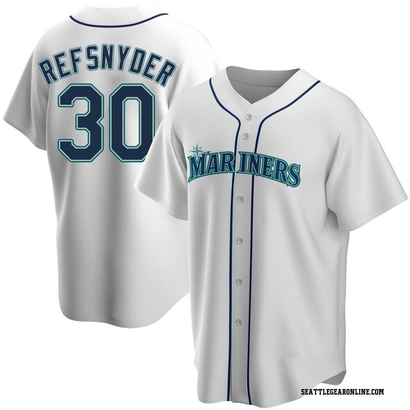 Rob Refsnyder Men's Seattle Mariners Home Jersey - White Replica