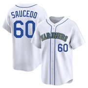 Tayler Saucedo Youth Seattle Mariners Throwback Cooperstown Collection Jersey - White Limited