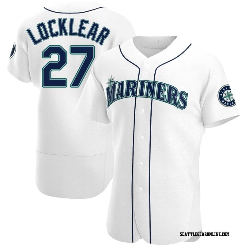 Tyler Locklear Men's Seattle Mariners Home Jersey - White Authentic